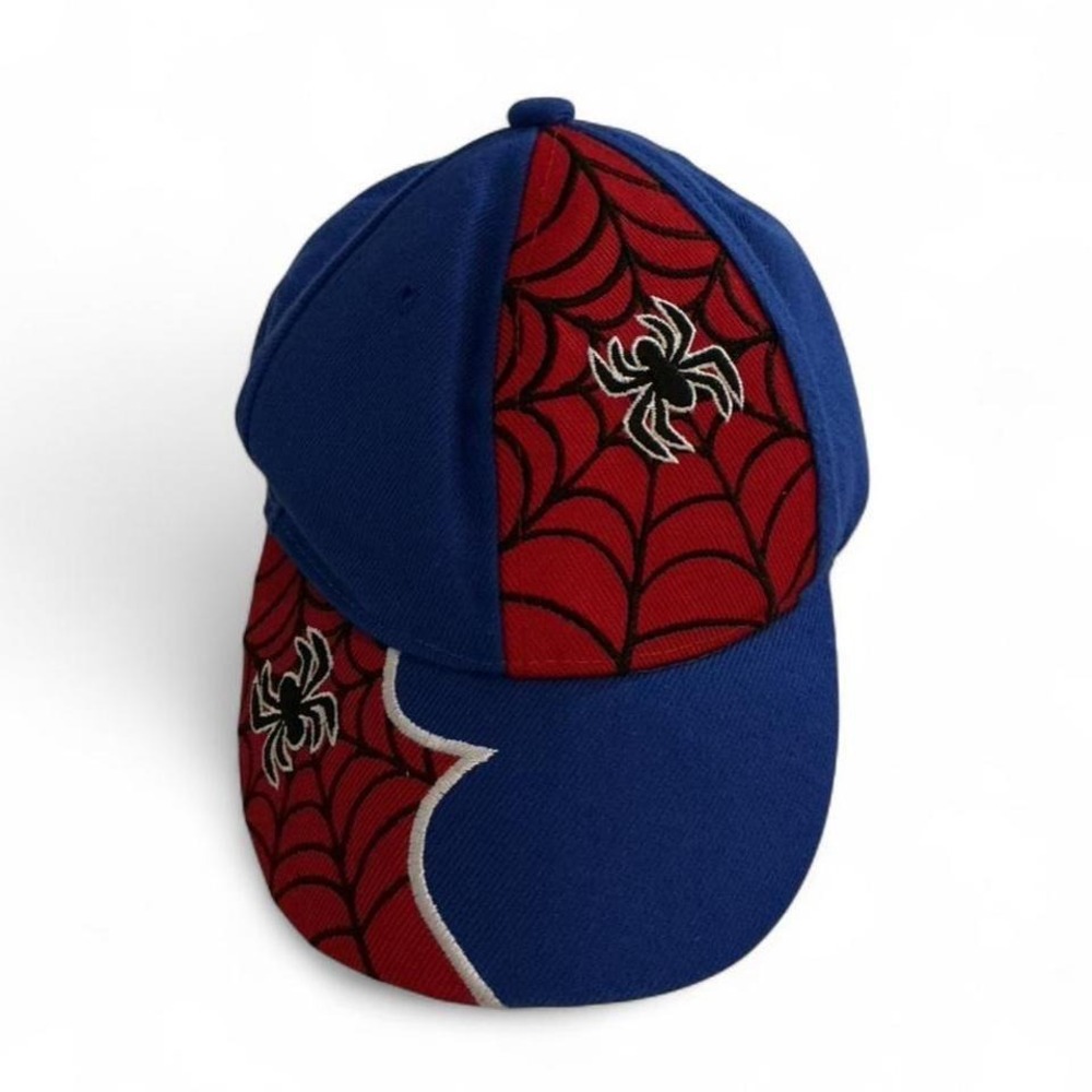 August Sportswear Spider Hat Kids Junior 52cm Blue Red Excellent Embroidered Cap